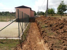 Kopání kanalizační přípojky 07/2015